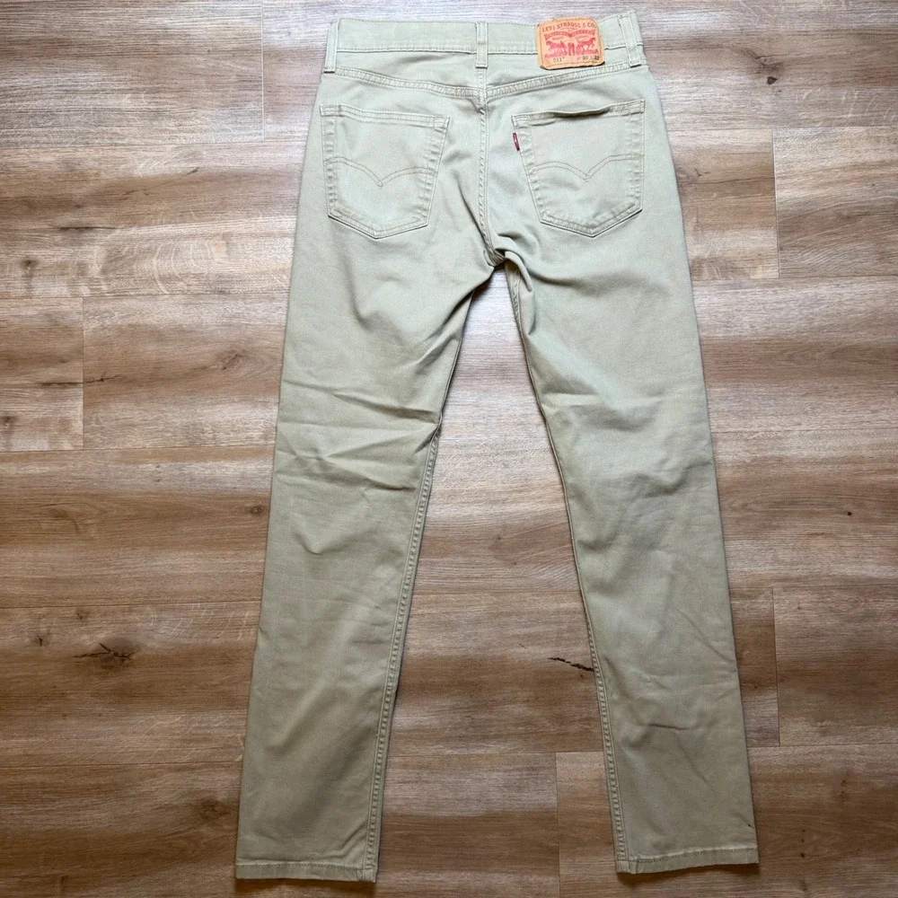 Levi's 511 Slim Fit Pants Mens 30x32 Khaki Tan Stretch Twill Chino Modern Preppy